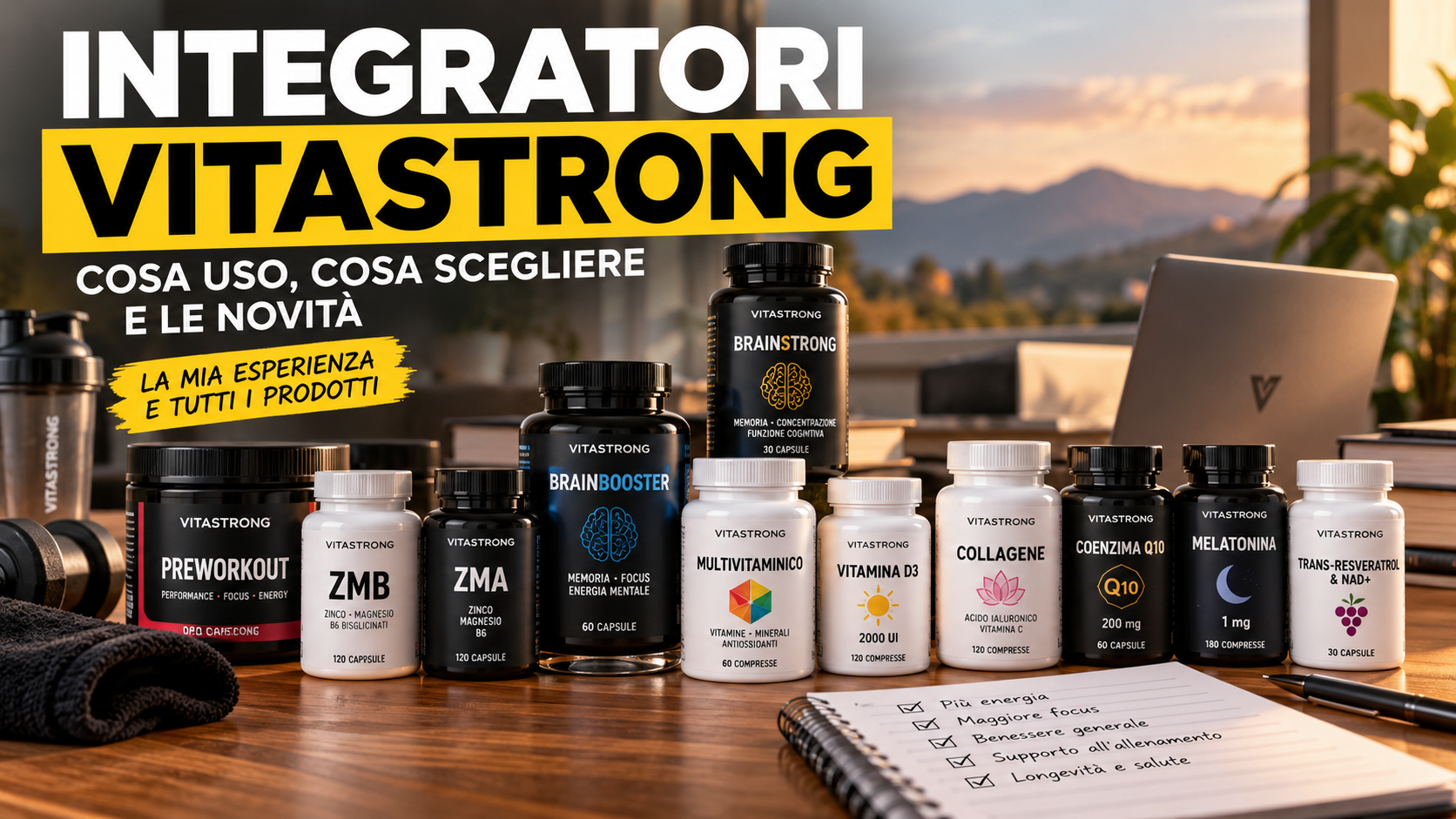 Integratori VitaStrong: prodotti per benessere, concentrazione, sonno e allenamento